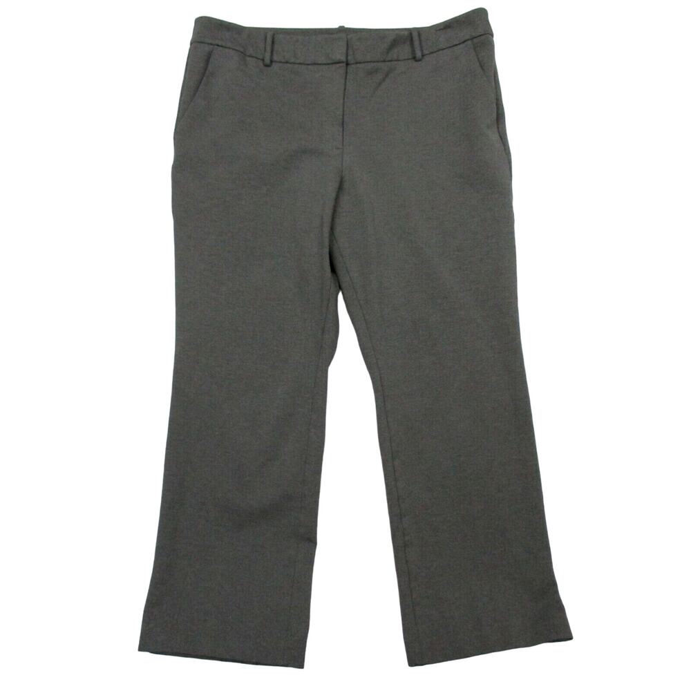 Talbots Soho Pant Womens 18 Heather Gray Career Dress Pants‎ Thick Knit 40x30